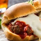 Meatball Parmesan Sub.