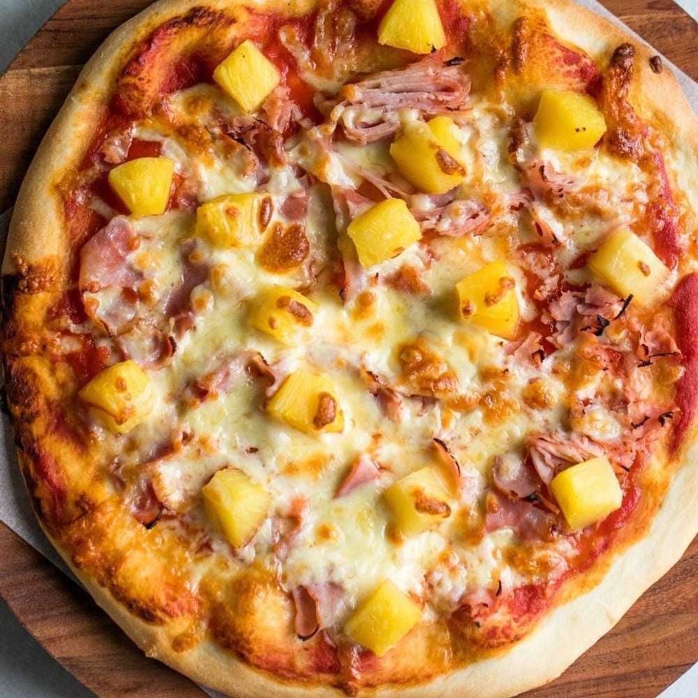 Heavenly Hawaiian Pizza.