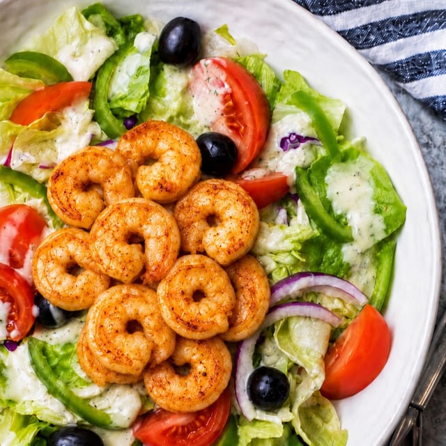 Grilled or Fried Shrimp Salad.