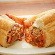 Hot Sausage Parmesan Sub.