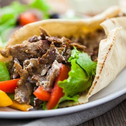 Lamb Gyro on Pita.