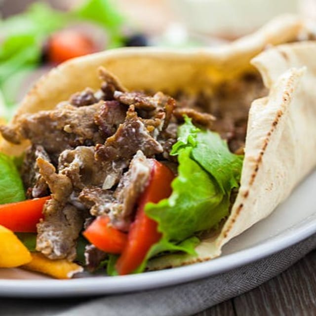 Lamb Gyro on Pita.