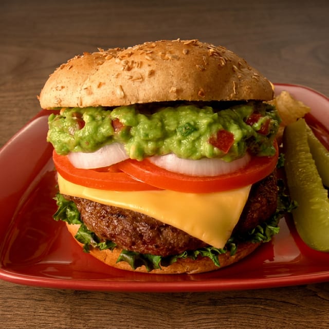 Guacamole Veggie Burger Sandwich.