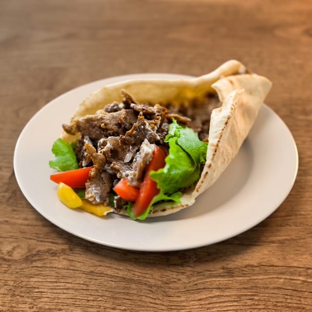 Lamb Gyro on Pita.