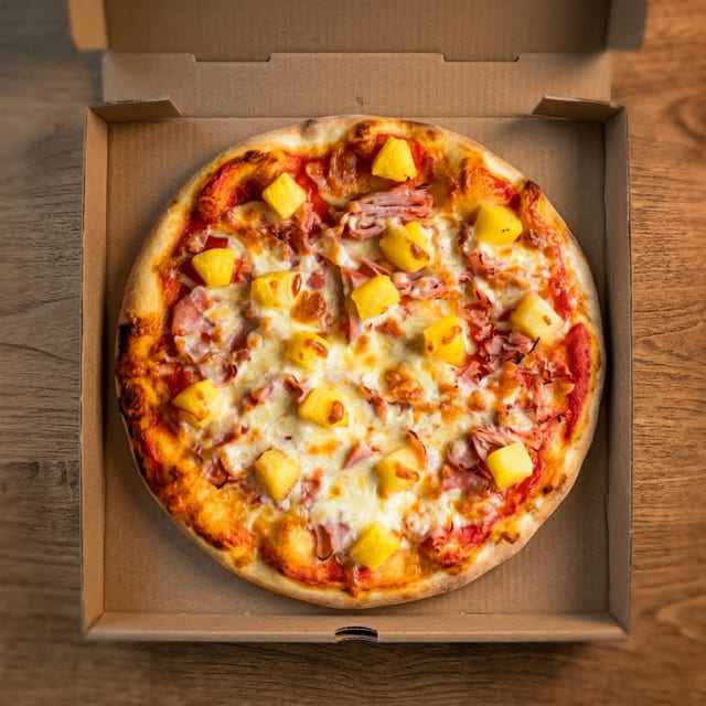 Heavenly Hawaiian Pizza.