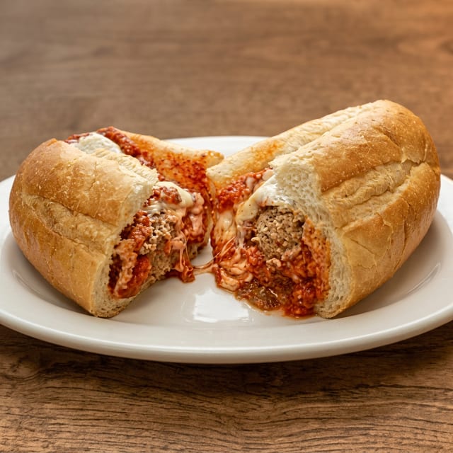 Hot Sausage Parmesan Sub.
