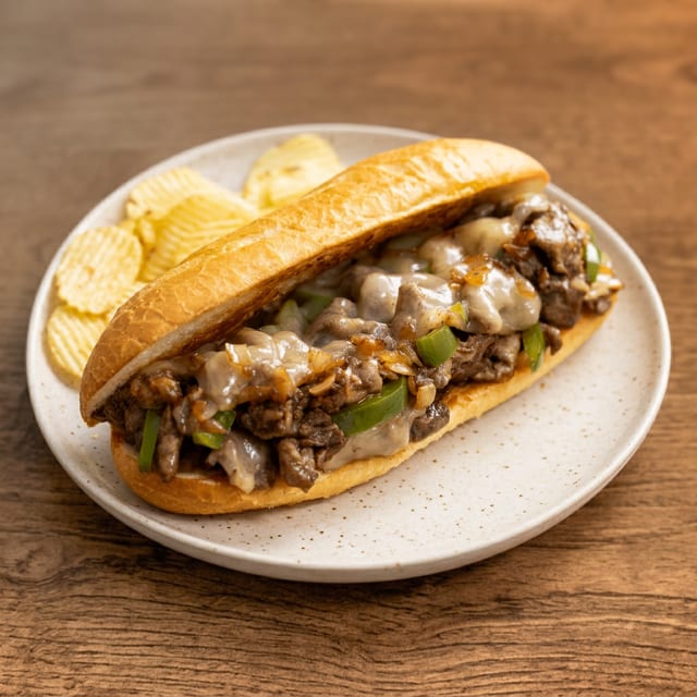 Egg & Cheesesteak Sub.