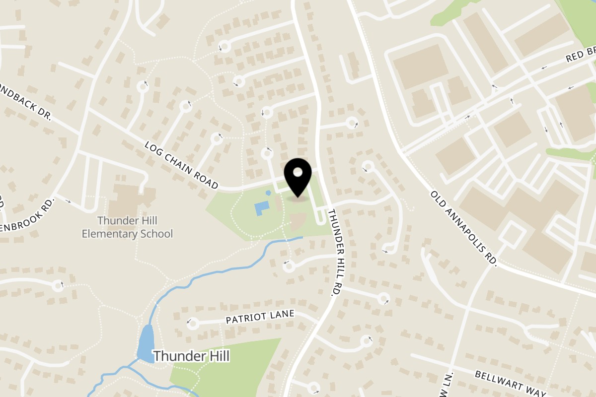 Map showing the location of Philly's Best Pizza & Subs on 5134 Thunder Hill Rd in Columbia